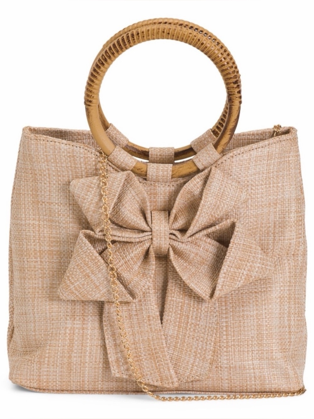 Tommy Bahama | Natural Coastal Resort Bow Mini Tote w/ Faux Bamboo Handles